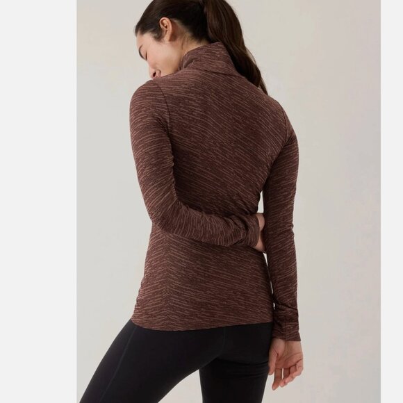 XS - ATHLETA - Brown Flurry Seamless Turtleneck NEW $99 msrp - Picture 2 of 6